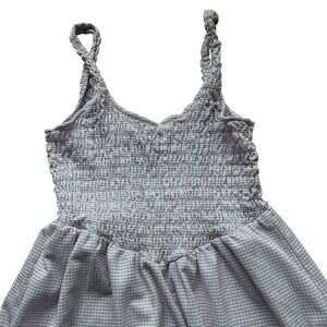 Old Navy Cami Maxi Picnic Gingham Dress M Purple Smocked Bodice Cottagecore Boho